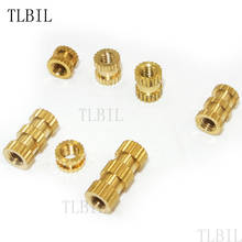 100Pcs/lot Brass insert M2.5 Through thread brass insert nuts knurled nuts for injection moulding 2024 - buy cheap