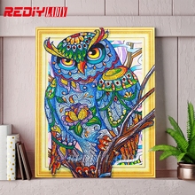 Special Shaped Diamond Painting Owl Tree Diamond Embroidery Crystal Shining Round Diamond Mosaic Picture of Rhinestones 50x40cm 2024 - buy cheap