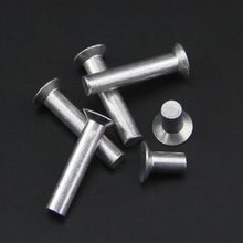 10pcs M6 GB869 countersunk aluminum rivet solid rivet flat head rivets 10-30mm length 2024 - buy cheap