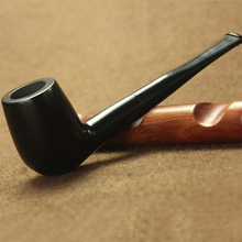 High-grade Ebony Pipe Chimney Double Filter Long Wood Smoking Pipes Herb Tobacco Pipe Cigar Gifts Narguile Gift Grinder Smoke 2024 - buy cheap
