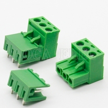 Free shipping 10 sets ht5.08 3pin Right angle Terminal plug type 300V 10A 5.08mm pitch connector pcb screw terminal block 2024 - buy cheap