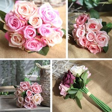 9 Heads Beautiful Rose Peony Artificial Flowers Bridal bouquet flores home party spring wedding decoration mariage fake Flower 2024 - buy cheap