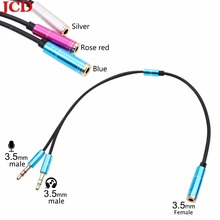 JCD New Audio Extension Cable Headphone Splitter for Computer 3.5mm Female to 2 Male 3.5mm Mic Y Splitter Headset to PC Adapter 2024 - buy cheap