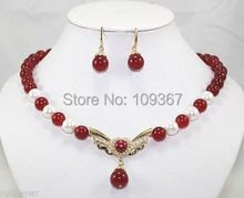Natural freshwater pearl stone necklace earrings    Hook shipping free 2024 - buy cheap