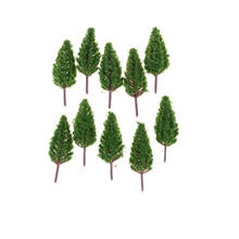 10pcs/Set 68mm Plastic Trees Model For Railroad House Park Street Layout Green landscape Scene Scenery 2024 - buy cheap