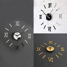 3D Acrylic Mirror Surface Roman Numerals Wall Clock Stickers Home DIY Decor 2024 - buy cheap