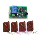 Interruptor de controle remoto sem fio, 2 canais, dc 12v, interruptor rf liga/desliga, 4 transmissores + 1 receptor, 315/433mhz 2026 - compre barato