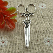 66 pieces tibetan silver scissors charms pendant 60x25mm #1093 2024 - buy cheap