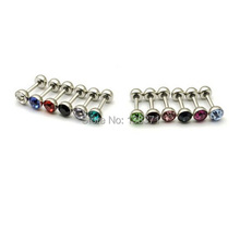 4.5mm width White titanium steel Austrian crystal unisex Screw stud earrings 12 colors for choose 2024 - buy cheap