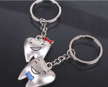 10pcs/set Cartoon Teeth Keychain Dentist Decoration Key Chains Stainless Steel Tooth Model Shape Dental Clinic Gift 2024 - buy cheap