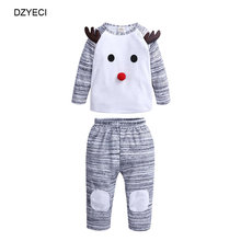 Disfraz de My First navideño para bebé, Conjunto de camiseta + pantalón de ciervo recién nacido, 2 piezas, ropa para bebé, niño y niña 2024 - compra barato