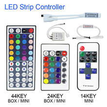 LED RGB Controller DC12V Mini 44/24 Key 11keys IR Remote Controller For  2835 3528 5050 RGB LED Strip Lights 2024 - buy cheap