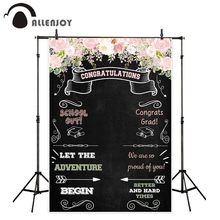 Allenjoy photography backdrop graduation blackboard custom flower personalized background photo shoot prop photocall 2024 - buy cheap