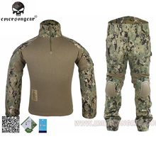 Emersongear-camisa de combate del ejército militar BDU Gen2, pantalones con rodilleras, trajes Ghillie AOR2 EM6924 2024 - compra barato