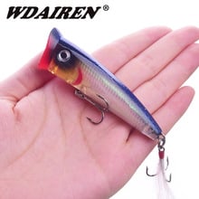 1Pcs Popper Fishing Lures Topwater Floating Bass Sea Pesca Crankbait Swimbait Wobbler Feather Treble hook Fishing Tackle WD-571 2024 - buy cheap