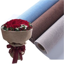 Flores de linho de estilo coreano, flores de papel, buquê de presente, material de embalagem, loja de floricultura 2024 - compre barato