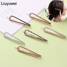 Korean Crystal Gold Silver Color Barrette Girls Hair Clips Women Girls Hair Pins Bang Clip Hair Accessories 2024 - buy cheap