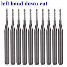 10Pcs 3.175x1.2x7.0mm left hand down cut Corn Teeth Bit PCB Mill Cutter End Mill 2024 - buy cheap