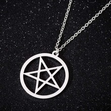 Yiustar Satanic Necklace Devil's Trap Pentagram Pentacle Retro Antique Pendant Stainless Steel Jewelry Everyday Jewellry Gift 2024 - buy cheap