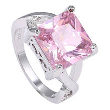 Hot Brand Women's Pink Cubic Zirconia Statement Ring Band Gift  6KEZ 7EEH BDRS 2024 - buy cheap