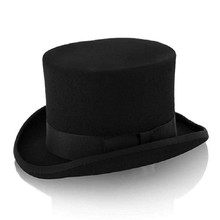 Wool Felt Fedoras President Hats Equestrian Party Derby Hat Magician Cap Male Steampunk Victorian Formal Top Hat Caps Women's 2024 - buy cheap