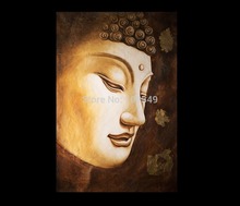 Handsome Buddha face 100%Hand Painted  buddha abstract oil paintings Home Decoration  Landscape Canvas Oil Painting 2024 - buy cheap