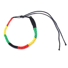 1pcs Ethnic Rasta Colorful Braid Silk Cord Friendship Bracelet Handmade Bracelet Jewelry 2024 - buy cheap