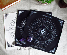 Anime Cosplay Charm Home Black/Sliver/White Table Pendulum Magic Pentacle Runes Tarot Altar Table Cloth 27cm Table Cover Gifts 2024 - buy cheap