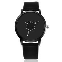 Relógio de pulso com pulseira de couro unissex, relógio casual e feminino de quartzo com pulseira de couro e moda, novo, 2020 2024 - compre barato