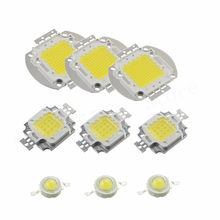 Chip branco de led de alta potência, miçanga de luz cob smd, 1w, 3w, 10w, 20w, 30w, 50w, 100w 2024 - compre barato