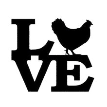12,5 см * 11 см креативные любовь курица милые животные Индивидуальные забавные автомобильные наклейки аксессуары 2024 - купить недорого