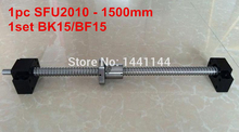 1 pc final usinado Ballscrew com ballnut SFU2010-1500mm + 1 conjunto BK15/BF15 Apoio Partes CNC 2024 - compre barato