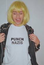 Женская хлопковая Футболка с принтом Punch Nazis, повседневная забавная футболка для девушек, Yong, топ, хипстерская футболка, Прямая поставка, S-314 2024 - купить недорого