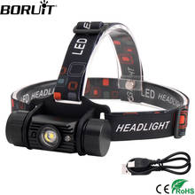 BORUiT RJ-020 LED Induction Headlamp 1000LM Motion Sensor Headlight 18650 Rechargeable Head Torch Camping Hunting Flashlight 2024 - buy cheap