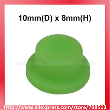 10mm(D) x 8mm(H) Glow-in-the-dark Silicone Tailcaps - Green (10 pcs) 2024 - buy cheap