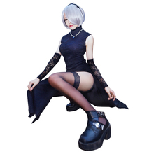 Game Anime NieR:Automata cosplay YoRHa No.2 Type B 2B Sexy cheongsam evening dress Halloween Party Female Woman Cosplay costume 2024 - buy cheap