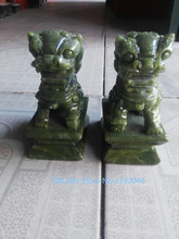 Estatua china de jade natural, estatua de kirin fu tallado a ward off, estatua fengshui de la mala suerte, manualidades de jade 2024 - compra barato