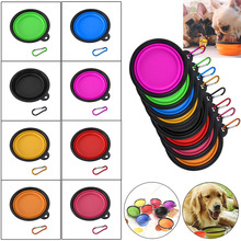 Pet Dog bowls Bowls for Dog Folding Collapsible Feeding Bowl Silicone Water Dish Cat Portable Feeder Puppy Pet Travel Bowls 2024 - buy cheap