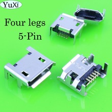 YuXi 15pcs/lot MiniUSB Micro USB-5P 4feet Female Connector For Mobile Phone Micro USB Jack Connector 5P Charging Socket DIP 2024 - buy cheap
