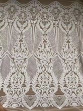 shinning LJY-41922 sequins embroidery mesh lace fabric on stock 5yards for party dress 2024 - buy cheap