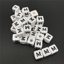 10x10mm 20pcs Letter M Square Shape Alphabet 26 Letter Beads Charms Bracelet Necklace For Jewelry Making Bead Accessories 2024 - buy cheap