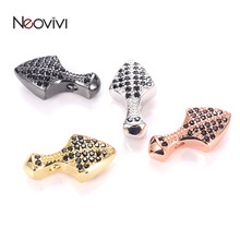 Grânulos de âncora neovi para beadwork pave preto zircão fantasma grânulo para fazer jóias pulseiras colares diy acessórios artesanais 2024 - compre barato