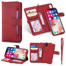 Funda abatible tipo libro para iPhone, carcasa magnética de cuero desmontable de lujo para teléfono iPhone 12, 13 Pro, XR, 11, SE, 2020, XS, Max, 78 2024 - compra barato