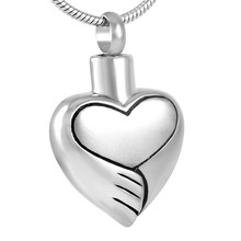 IJD8478 Feather Wing Engrave Heart Memorial Ash Necklace Stainless Steel Cremation Ashes Keepsake Urn Pendant Necklace Jewelry 2024 - buy cheap