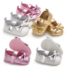 Baby Girl Bow Shoes Newborn Toddler Infant Baby Boy Girls Fancy Princess Shoes Kids Prewalker Soft Sole Crib Shoes 2024 - buy cheap