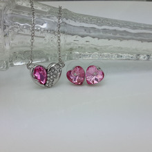 2014 Hot! Crystal Sets Wholesale Fashion Austrian Crystal Heart earrings / rhinestone necklace 272+018 2024 - buy cheap