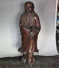 S00415 26 "china budismo bronce púrpura hold Shoe Damo Bodhidharma Dharma estatua de Buda 2024 - compra barato