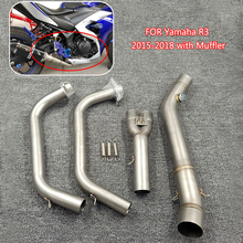 YZF R3 R25 MT-03 Muffler Exhaust System Link Front Pipe Tube 304 Stainess Steel Slip On for Yamaha 2014-2018 MT03 MT 03 R3 R25 2024 - buy cheap