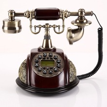 Antique Landline Telephone With Button Dial Home Fixed Vintage Phone Without Battery Decoration For Office Hotel Telefone Bronze 2024 - buy cheap