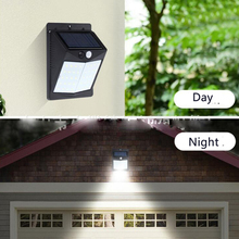 Luminária led solar de indução para ambientes externos, lâmpada led para decoração de jardim e com segurança noturna à prova d'água 2024 - compre barato